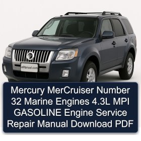 Mercury MerCruiser Number 32 Marine Engines 4.3L MPI GASOLINE Engine Service Repair Manual Download PDF