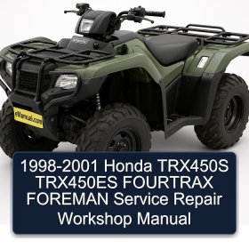1998-2001 Honda TRX450S TRX450ES FOURTRAX FOREMAN Service Repair Workshop Manual