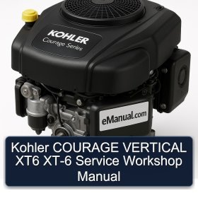 Kohler COURAGE VERTICAL XT6 XT-6 Service Workshop Manual