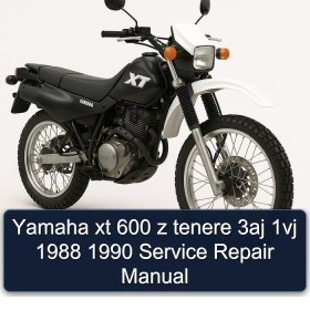 Yamaha xt 600 z tenere 3aj 1vj 1988 1990 Service Repair Manual