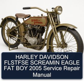 HARLEY DAVIDSON FLSTFSE SCREAMIN EAGLE FAT BOY 2005 Service Repair Manual