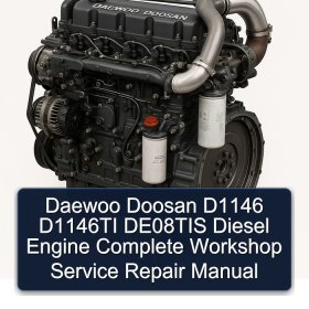 Daewoo Doosan D1146 D1146TI DE08TIS Diesel Engine Complete Workshop Service Repair Manual