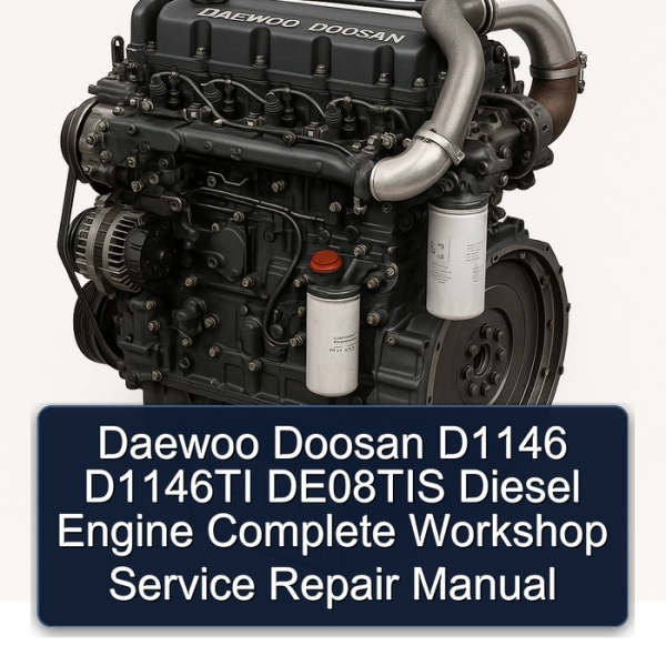 Daewoo Doosan D1146 D1146TI DE08TIS Diesel Engine Complete Workshop Service Repair Manual