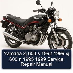 Yamaha xj 600 s 1992 1999 xj 600 n 1995 1999 Service Repair Manual