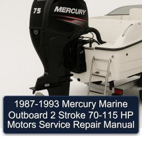 1987-1993 Mercury Marine Outboard 2 Stroke 70-115 HP Motors Service Repair Manual