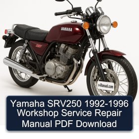 Yamaha SRV250 1992-1996 Workshop Service Repair Manual PDF Download