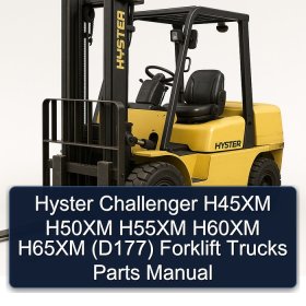 Hyster Challenger H45XM H50XM H55XM H60XM H65XM (D177) Forklift Trucks Parts Manual