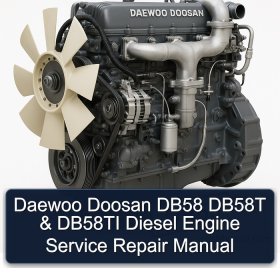 Daewoo Doosan DB58 DB58T & DB58TI Diesel Engine Service Repair Manual