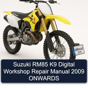 Suzuki RM85 K9 Digital Workshop Repair Manual 2009 ONWARDS