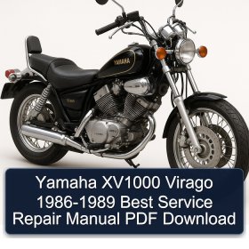 Yamaha XV1000 Virago 1986-1989 Best Manual de servicio y reparación PDF Download