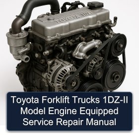 Toyota Forklift Trucks 1DZ-II Model Engine Equipped Service Repair Manual