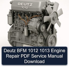 Deutz BFM 1012 1013 Engine Repair PDF Service Manual Download
