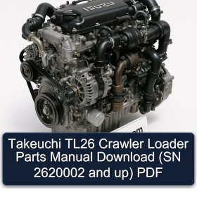 Takeuchi TL26 Crawler Loader Parts Manual Download (SN 2620002 and up) PDF