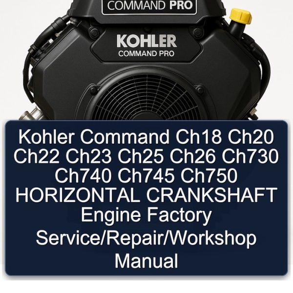 Kohler Command Ch18 Ch20 Ch22 Ch23 Ch25 Ch26 Ch730 Ch740 Ch745 Ch750 HORIZONTAL CRANKSHAFT Engine Factory Service/Repair/Workshop Manual