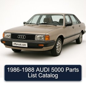 1986-1988 AUDI 5000 Parts List Catalog