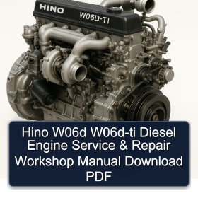 Hino W06d W06d-ti Diesel Engine Service & Repair Workshop Manual Download PDF