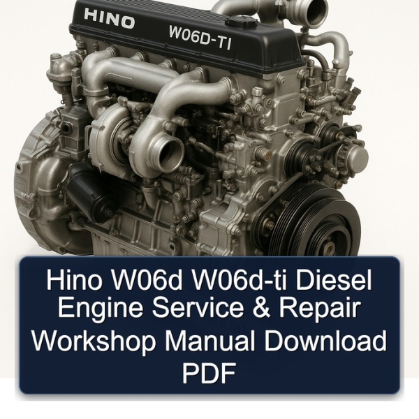 Hino W06d W06d-ti Diesel Engine Service & Repair Workshop Manual Download PDF