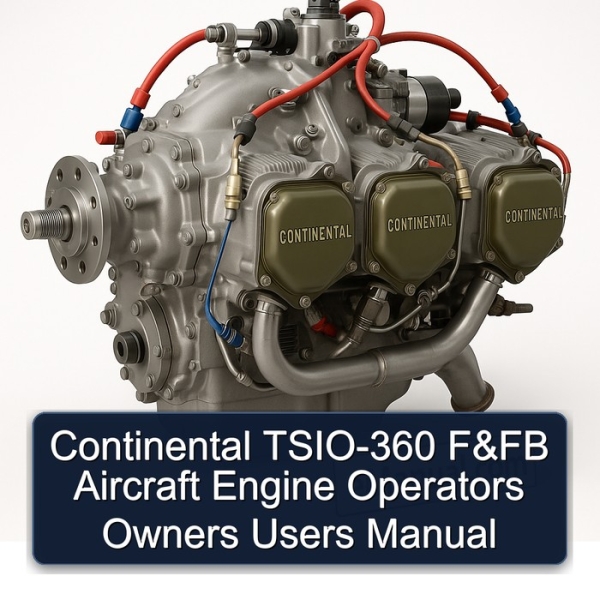 Continental TSIO-360 F&FB Aircraft Engine Operators Owners Users Manual