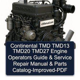 Continental TMD TMD13 TMD20 TMD27 Engine Operators Guide & Service Repair Manual & Parts Catalog-Improved-PDF