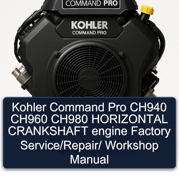 Kohler Command Pro CH940 CH960 CH980 HORIZONTAL CRANKSHAFT engine Factory Service/Repair/ Workshop Manual
