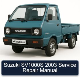 Suzuki SV1000S 2003 Service Repair Manual
