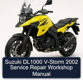 Suzuki DL1000 V-Storm 2002 Service Repair Workshop Manual