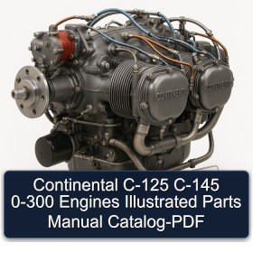 Continental C-125 C-145 0-300 Engines Illustrated Parts Manual Catalog-PDF