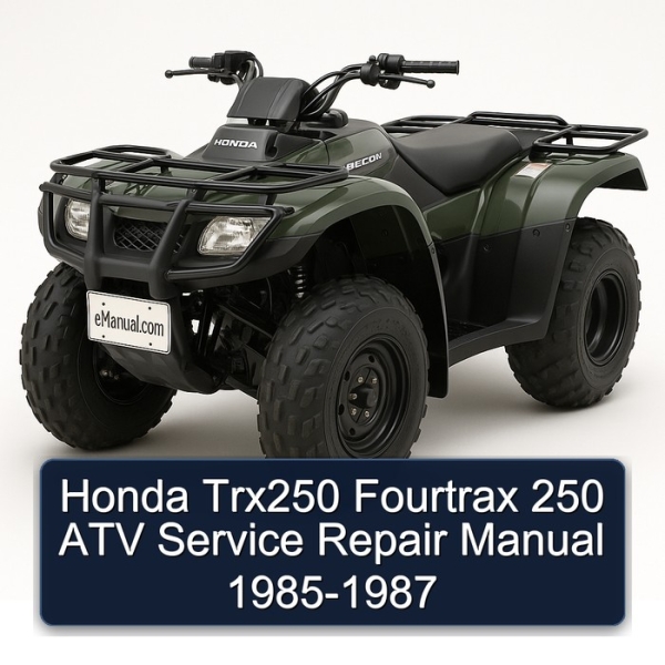 Honda Trx250 Fourtrax 250 ATV Service Repair Manual 1985-1987