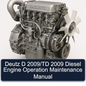 Deutz D 2009/TD 2009 Diesel Engine Operation Maintenance Manual