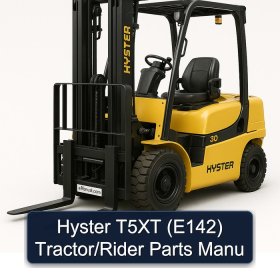 Hyster T5XT (E142) Tractor/Rider Parts Manu