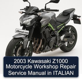 2003 Kawasaki Z1000 Motorcycle Workshop Repair Service Manual in ITALIAN