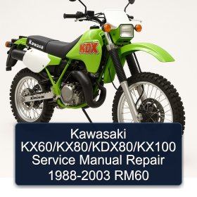 Kawasaki KX60/KX80/KDX80/KX100 Service Manual Repair 1988-2003 RM60