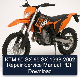 KTM 60 SX 65 SX 1998-2002 Repair Service Manual PDF Download