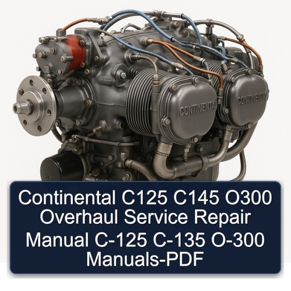Continental C125 C145 O300 Overhaul Service Repair Manual C-125 C-135 O-300 Manuals-PDF
