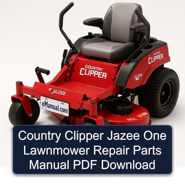Country Clipper Jazee One Lawnmower Repair Parts Manual PDF Download