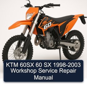 KTM 60SX 60 SX 1998-2003 Workshop Service Repair Manual