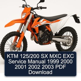 KTM 125/200 SX MXC EXC Service Manual 1999 2000 2001 2002 2003 PDF Download