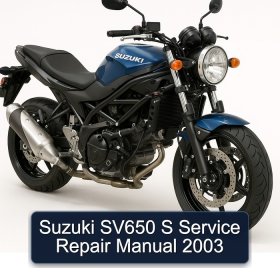 Suzuki SV650 S Service Repair Manual 2003