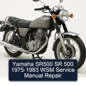 Yamaha SR500 SR 500 1975-1983 WSM Service Manual Repair