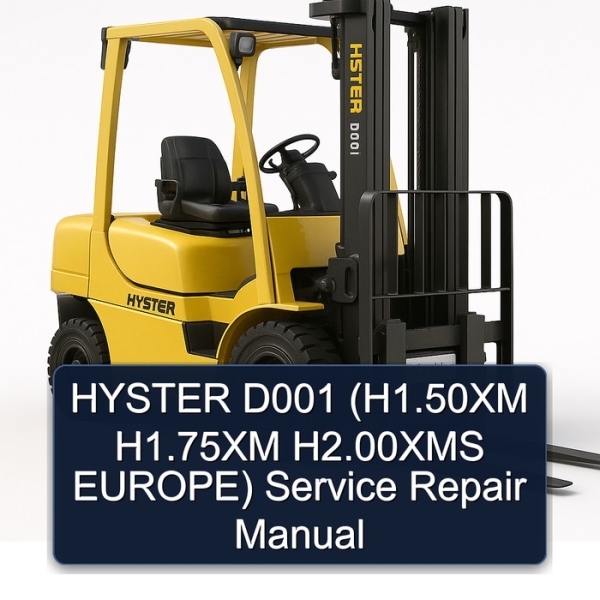 HYSTER D001 (H1.50XM H1.75XM H2.00XMS EUROPE) Service Repair Manual