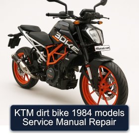 KTM dirt bike 1984 models Service Manual Repair
