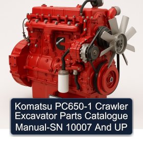 Komatsu PC650-1 Crawler Excavator Parts Catalogue Manual-SN 10007 And UP