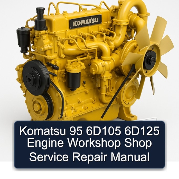 Komatsu 95 6D105 6D125 Engine Workshop Shop Service Repair Manual