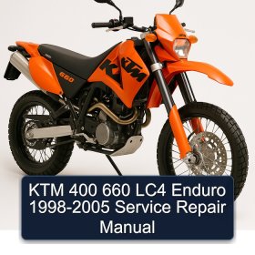 KTM 400 660 LC4 Enduro 1998-2005 Service Repair Manual