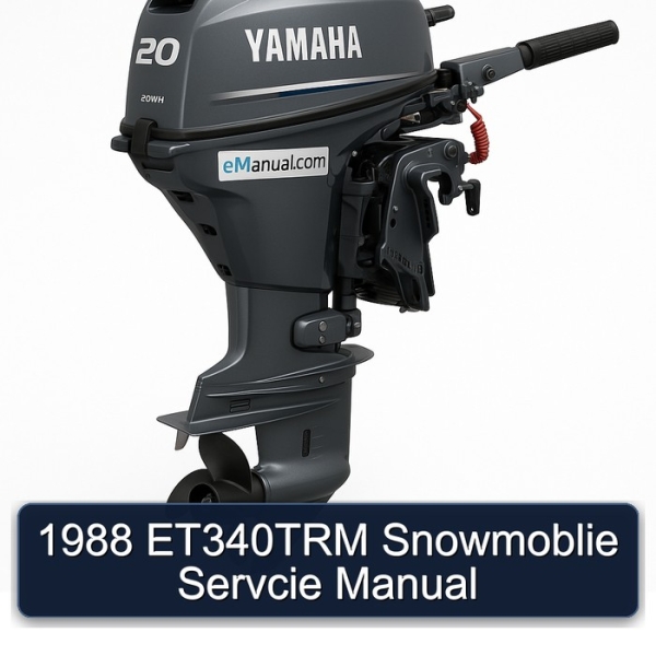1988 ET340TRM Snowmoblie Servcie Manual
