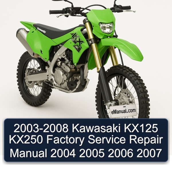 2003-2008 Kawasaki KX125 KX250 Factory Service Repair Manual 2004 2005 2006 2007