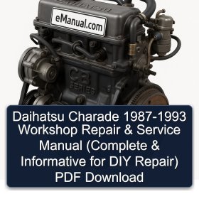 Daihatsu Charade 1987-1993 Workshop Repair & Service Manual (Complete & Informative for DIY Repair) PDF Download