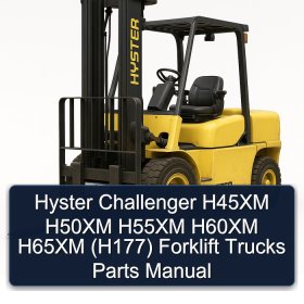 Hyster Challenger H45XM H50XM H55XM H60XM H65XM (H177) Forklift Trucks Parts Manual