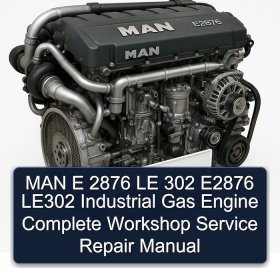 MAN E 2876 LE 302 E2876 LE302 Industrial Gas Engine Complete Workshop Service Repair Manual