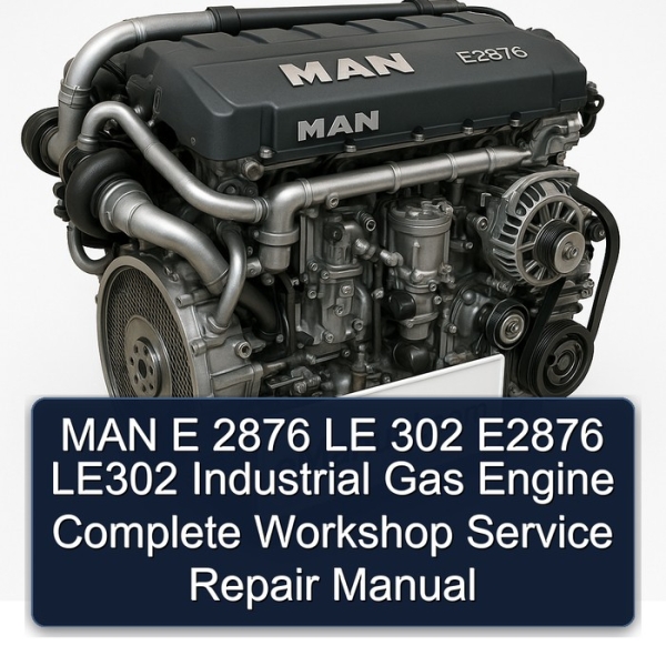 MAN E 2876 LE 302 E2876 LE302 Industrial Gas Engine Complete Workshop Service Repair Manual